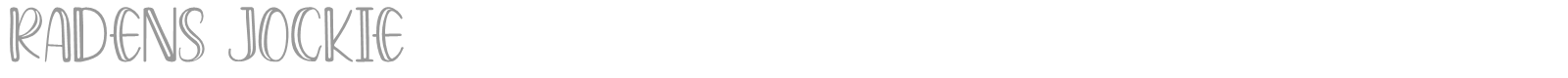 Radens Jockie font preview